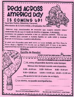 Invitacion para Leer en la Clase